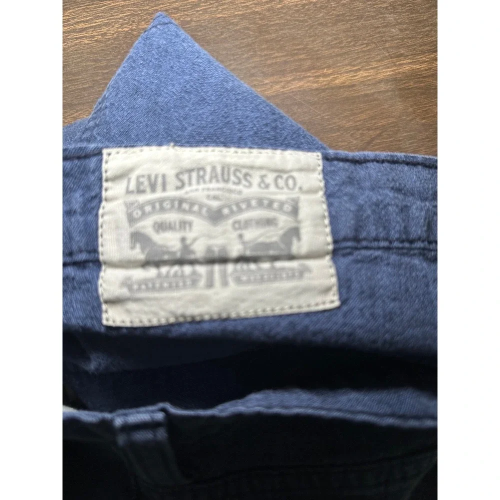 Levis Mens Slim Fit‎ Blue Textured Trousers Pants 31x32 511 Style Zip Fly